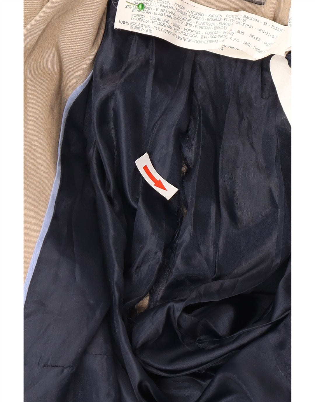 Zara Damen-Blazer mit 1 Knopf, UK 12, mittelbeige Baumwolle