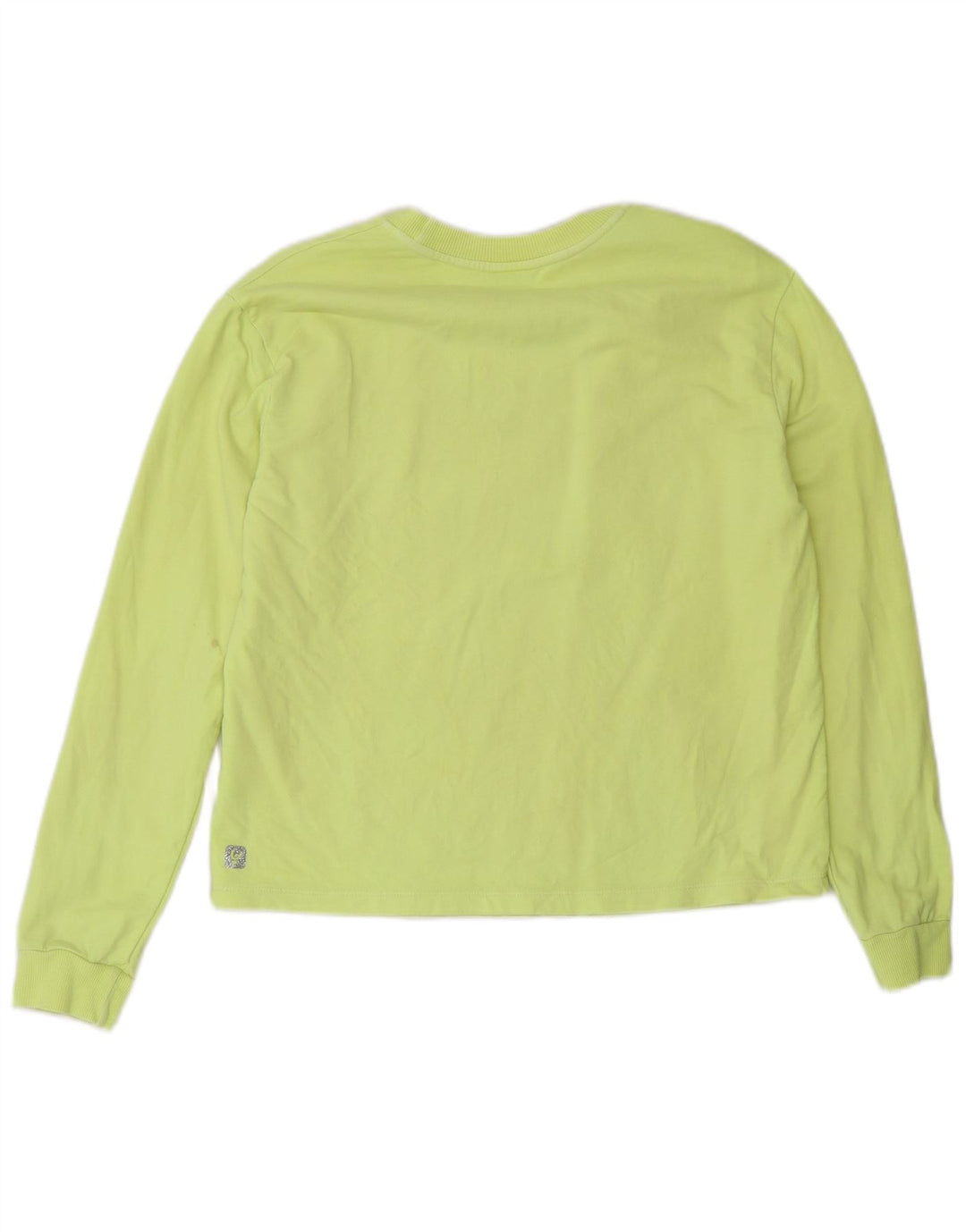 FREDDY Damen Top Langarm UK 8 Small Gelb Baumwolle