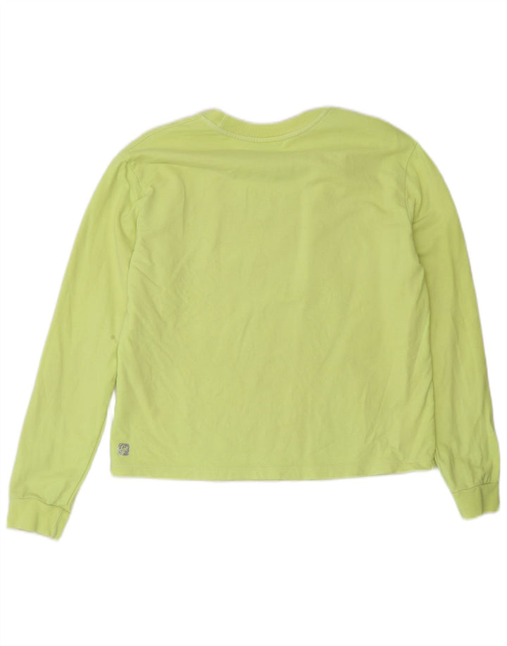 FREDDY Damen Top Langarm UK 8 Small Gelb Baumwolle