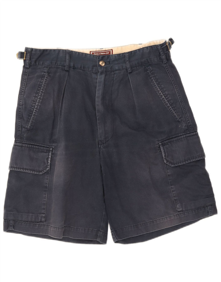 Marlboro Classics Herren-Cargoshorts EU 48 Medium W32 Marineblaue Baumwolle