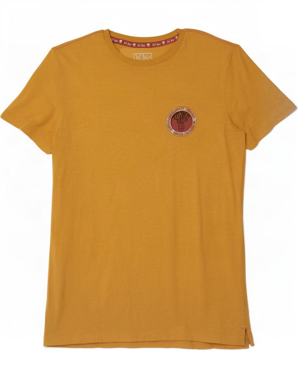 Fat Face Herren-T-Shirt mit Grafik, Größe S, Gelb, Baumwolle