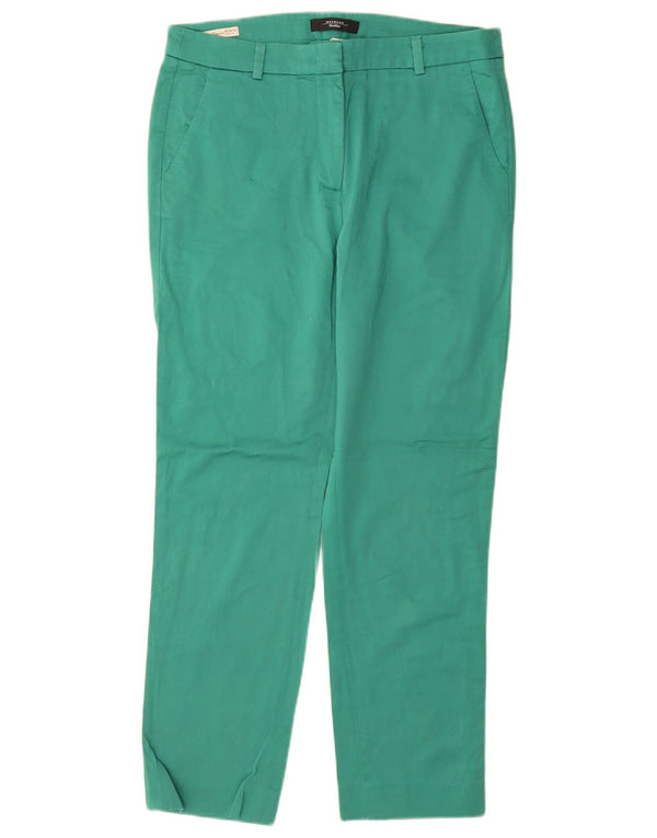 Max Mara Damen Weekend Straight Chino Hose UK 14 Large W32 L29 Grün