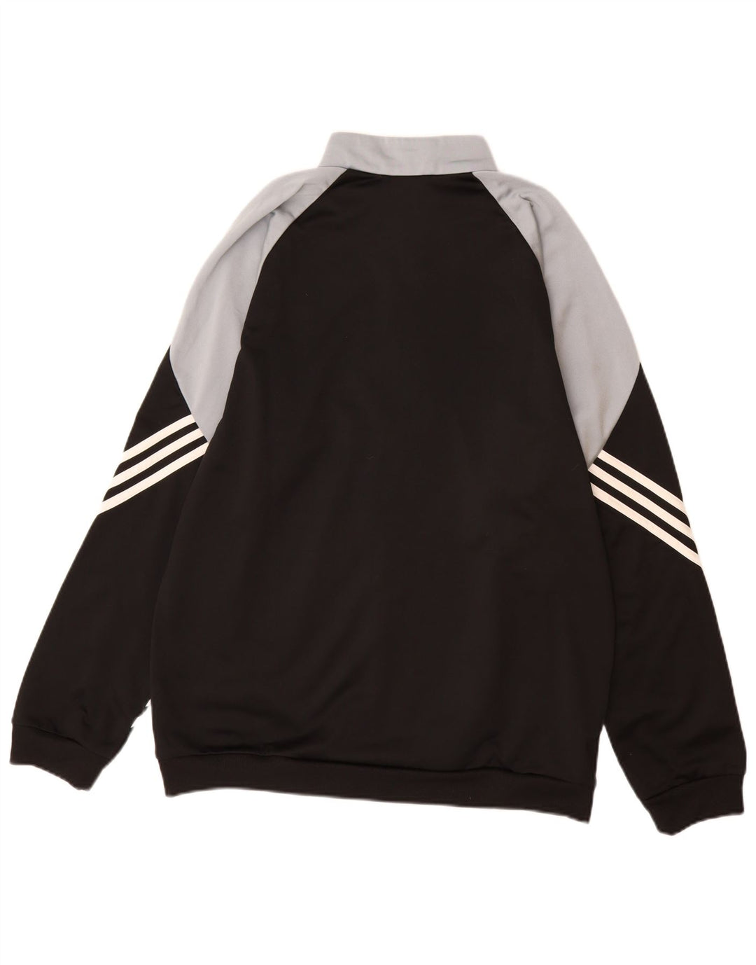 ADIDAS Herren-Trainingsanzug-Top-Jacke, großes schwarzes Farbblock-Polyester