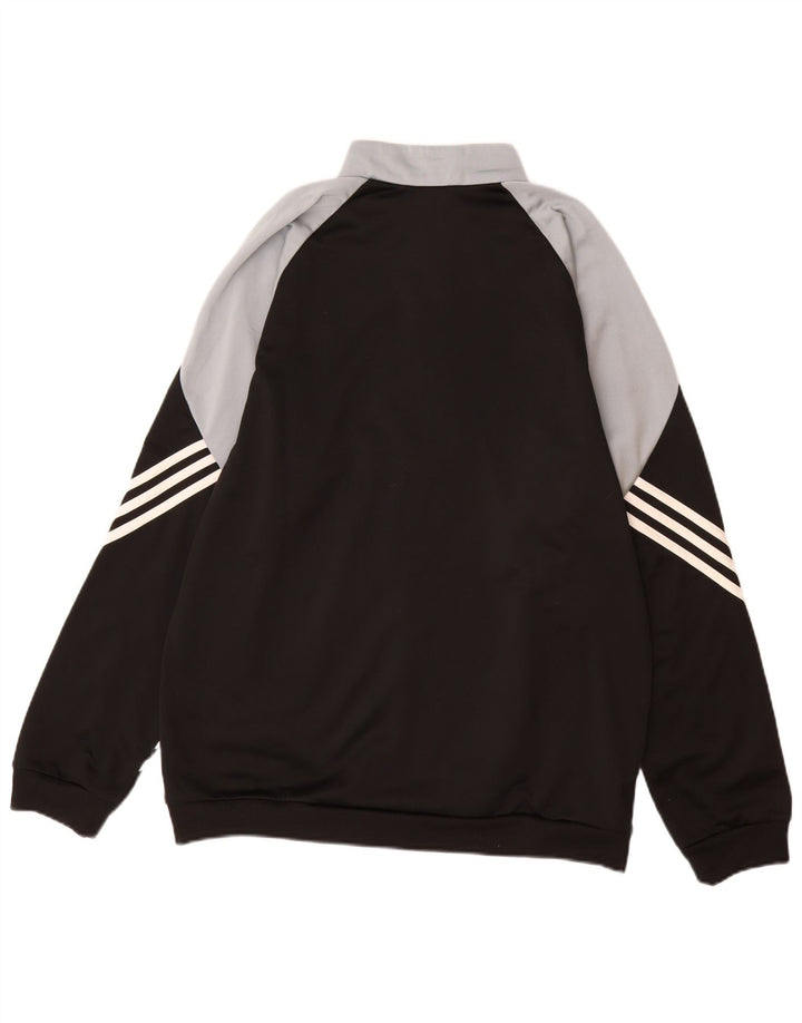 ADIDAS Herren-Trainingsanzug-Top-Jacke, großes schwarzes Farbblock-Polyester