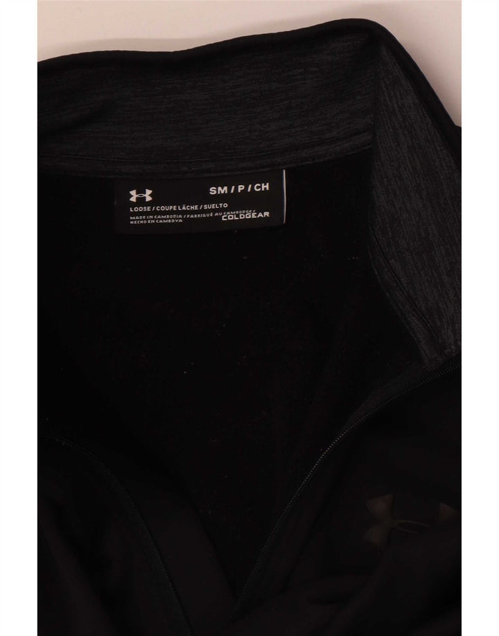 Under Armour Herren Cold Gear Pullover-Trainingsanzugoberteil mit Reißverschluss, Größe S, Schwarz