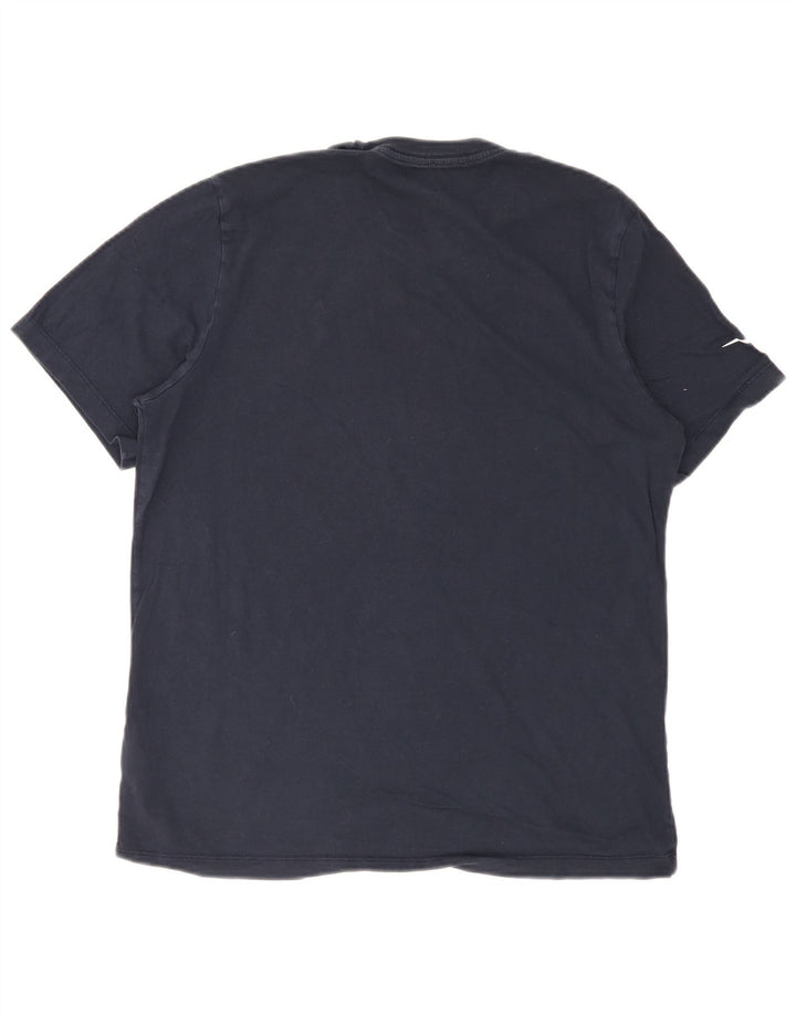 Nike Herren T-Shirt Top Large Marineblau Baumwolle
