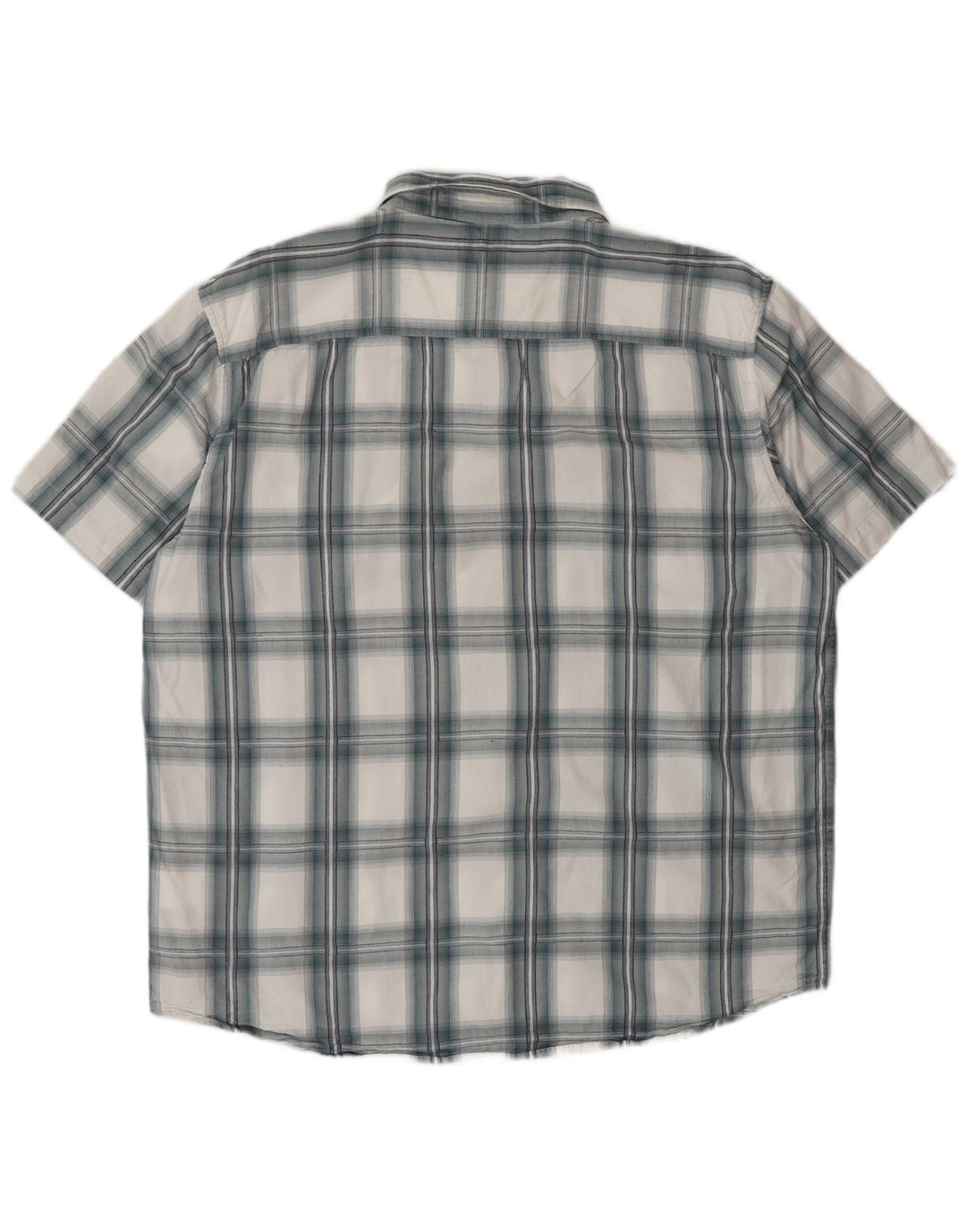 Wrangler Herren-Kurzarmhemd 2XL, blau kariert, Baumwolle