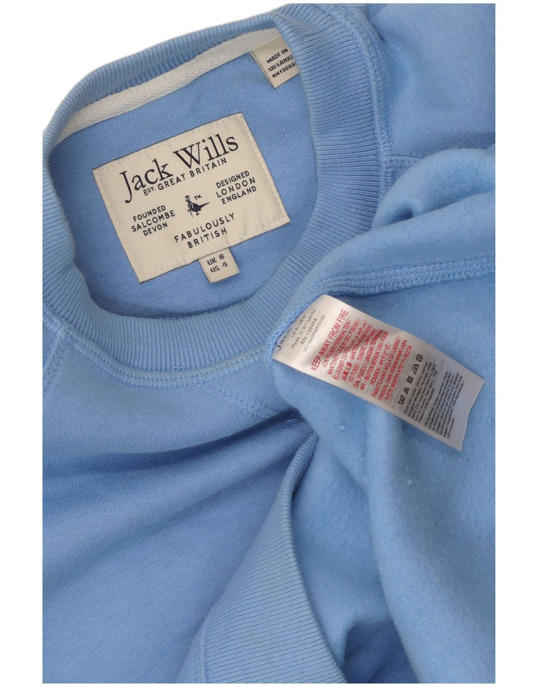 Jack Wills Damen-Sweatshirt in Übergröße, Größe S, Größe S, Blau, Baumwolle