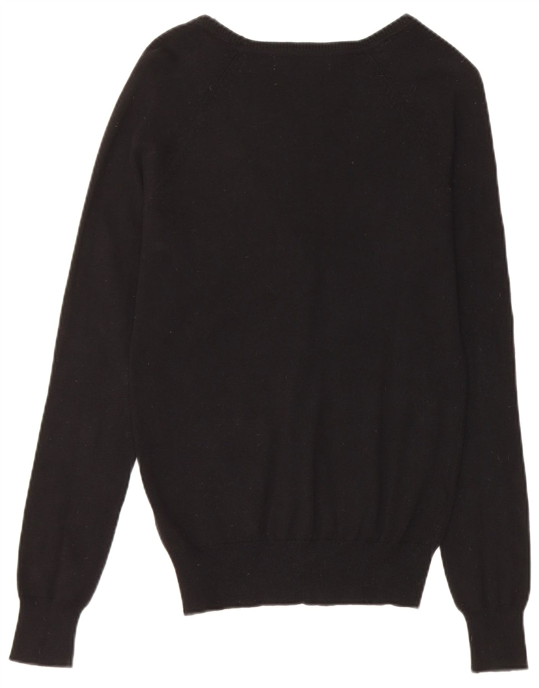 Zara Damen-Cardigan-Pullover UK 12 Mittelschwarze Baumwolle