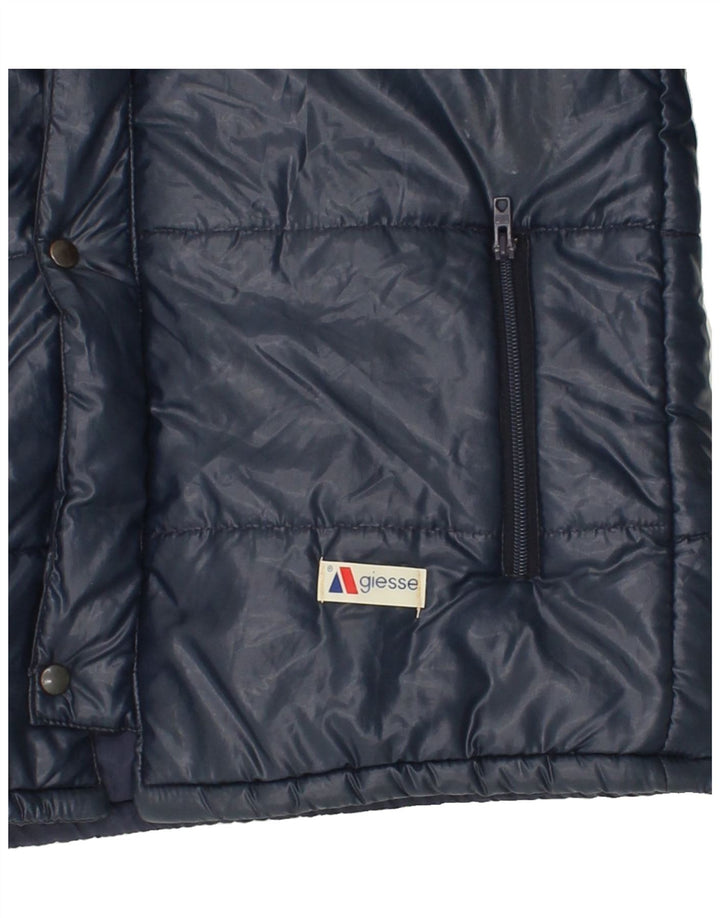 VINTAGE Boys Padded Jacket 13-14 Years Navy Blue Polyamide Vintage Vintage and Second-Hand Vintage from Messina Hembry 