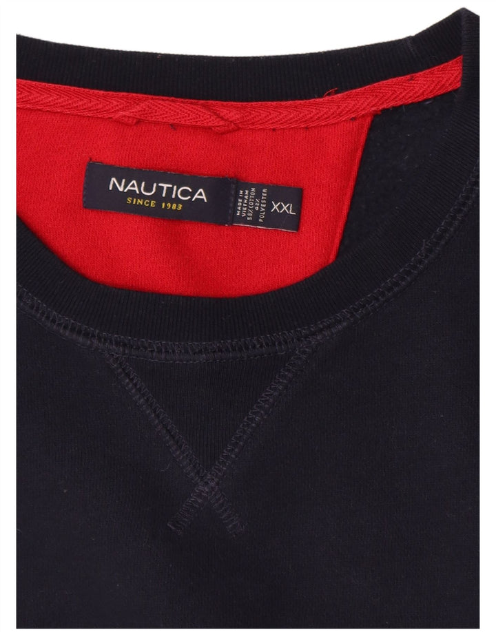 NAUTICA Herren Sweatshirt Pullover 2XL Marineblau Baumwolle