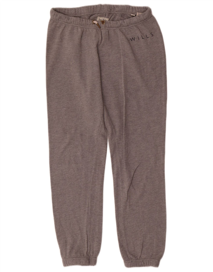 Jack Wills Damen-Trainingshose, Jogginghose, UK 12, mittelgraue Baumwolle
