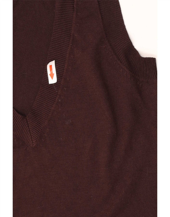 Zara Damen Weste Top UK 10 Small Braune Viskose