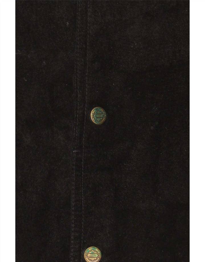 Pionier Herren Wildlederweste 4XL Schwarz