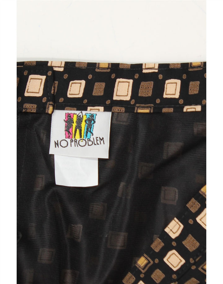 NO PROBLEM Womens Pencil Skirt W30 Medium  Brown Geometric Viscose Vintage No Problem and Second-Hand No Problem from Messina Hembry 