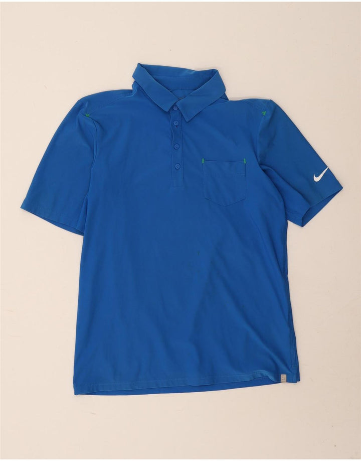 Nike Herren Dri Fit Poloshirt Mittelblaues Polyester