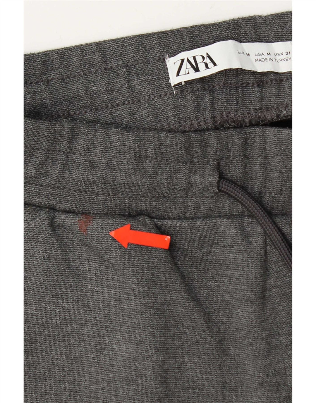 Zara Herren-Trainingshose, Jogginghose, mittelgraues Polyester