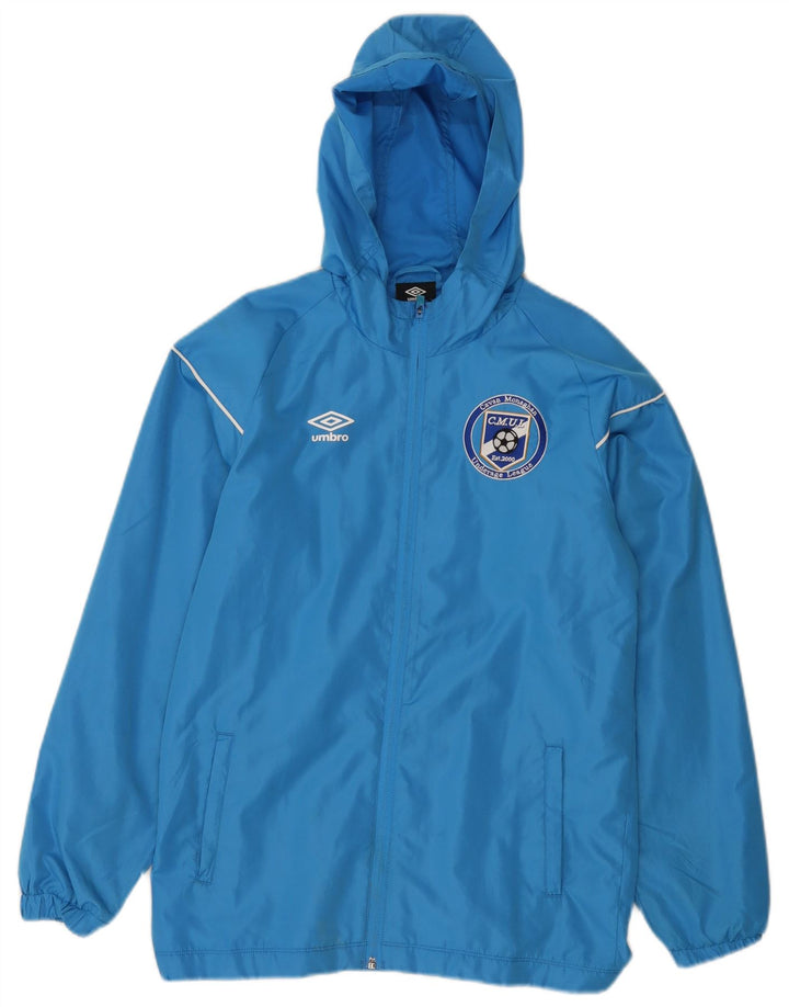 UMBRO Jungen-Trainingsanzug mit Kapuze, Oberteil, Jacke, 13–14 Jahre, XL, blaues Polyester