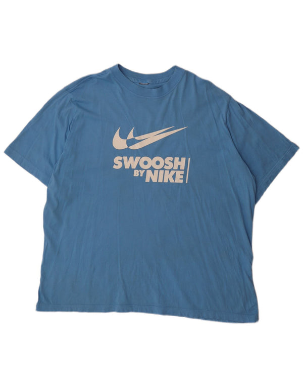 Nike Herren Swoosh Graphic T-Shirt Top 2XL Blau
