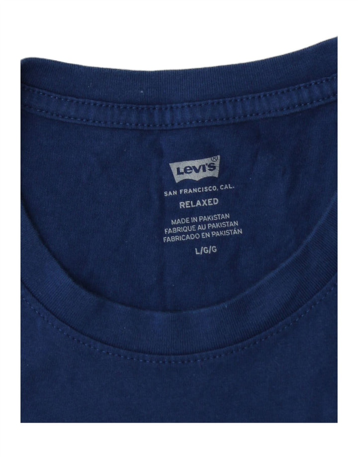 LEVI'S Herren Relaxed Graphic T-Shirt Top Large Marineblau