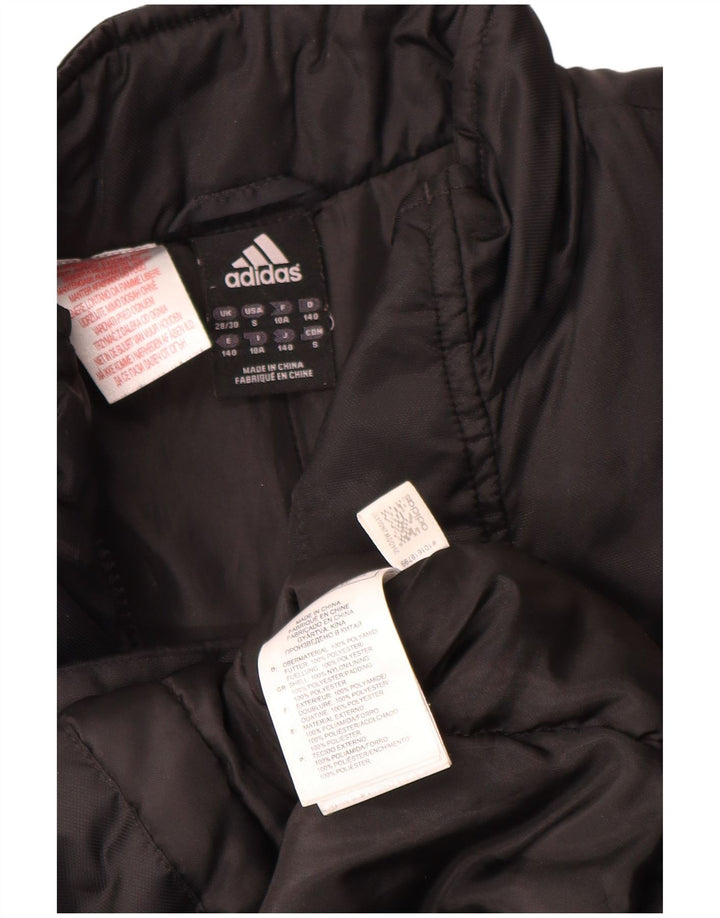 Adidas Jungen AC Mailand gepolsterter Mantel 9–10 Jahre, schwarzes Polyester