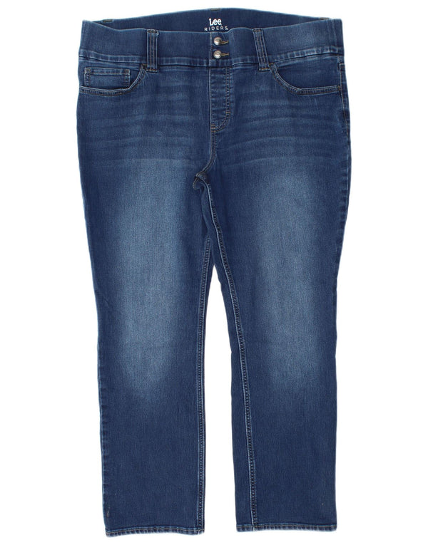 Lee Damen Riders Slim Jeans US 18 2XL W38 L27 Blaue Baumwolle