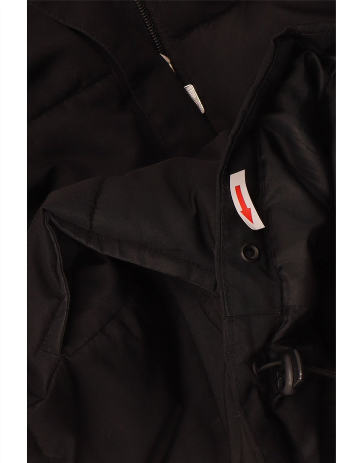 Ellesse Damen-Übergröße mit Kapuze, wattierte Jacke, Größe S, Größe S, Schwarz, Polyester