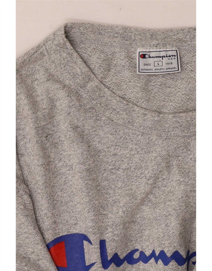 Champion Herren-T-Shirt mit Grafik, groß, grau gefleckt
