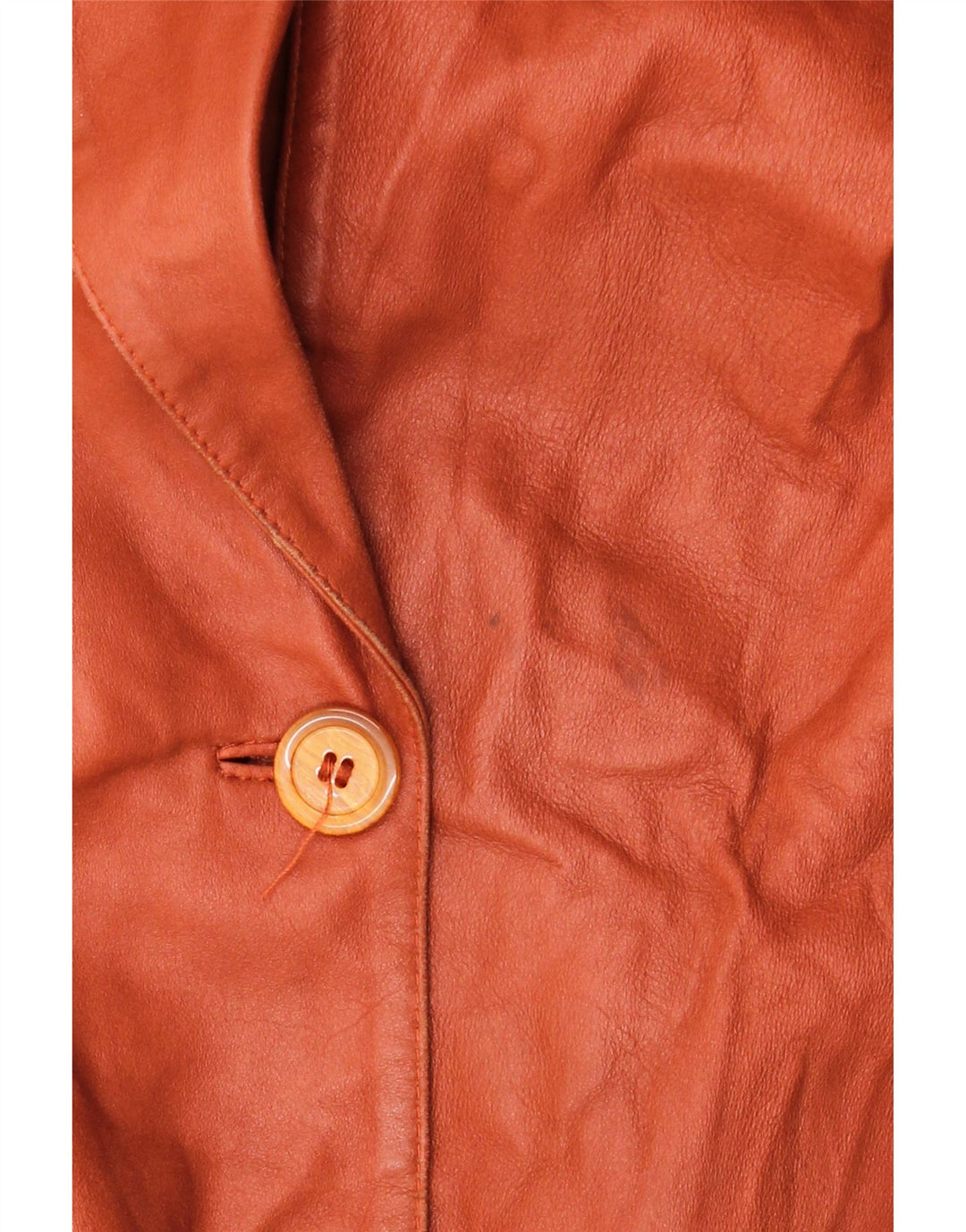 ELEGANCE PARIS Damen 2-Knopf-Blazerjacke UK 20 2XL Braunes Leder