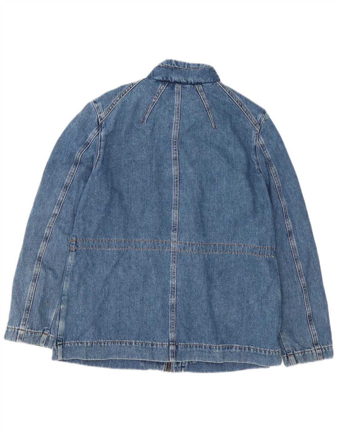 White Stuff Damen Jeansjacke UK 12 Mittelblaue Baumwolle