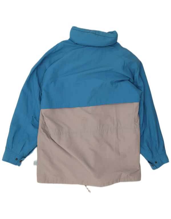 San Felice Herren-Windbreaker-Mantel mit Kapuze, UK 40, Größe L, Blau, Farbblock