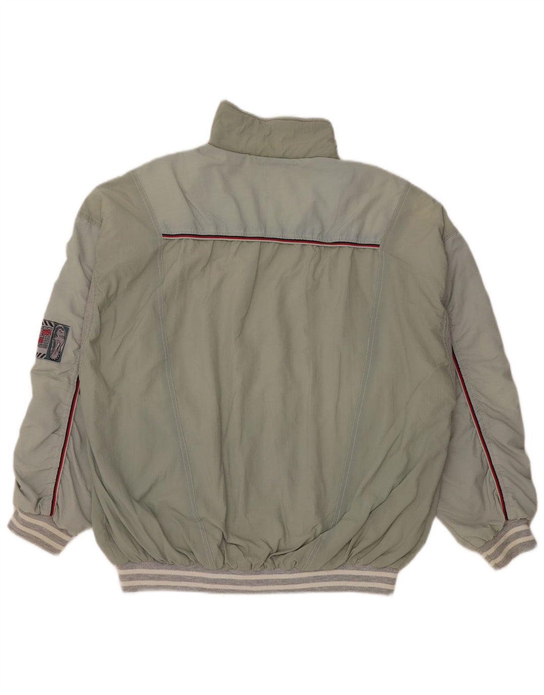 VINTAGE Herren-Trainingsanzug-Top-Jacke, groß, grün, Farbblock