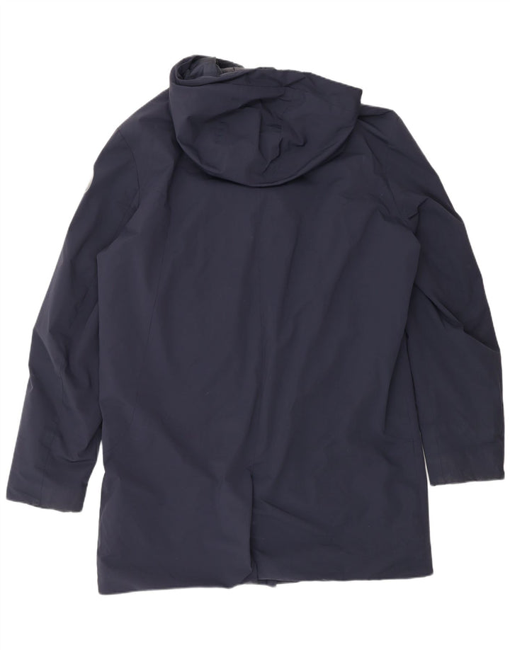 Museum Herren-Parkajacke mit Kapuze IT 54 2XL Marineblaues Nylon