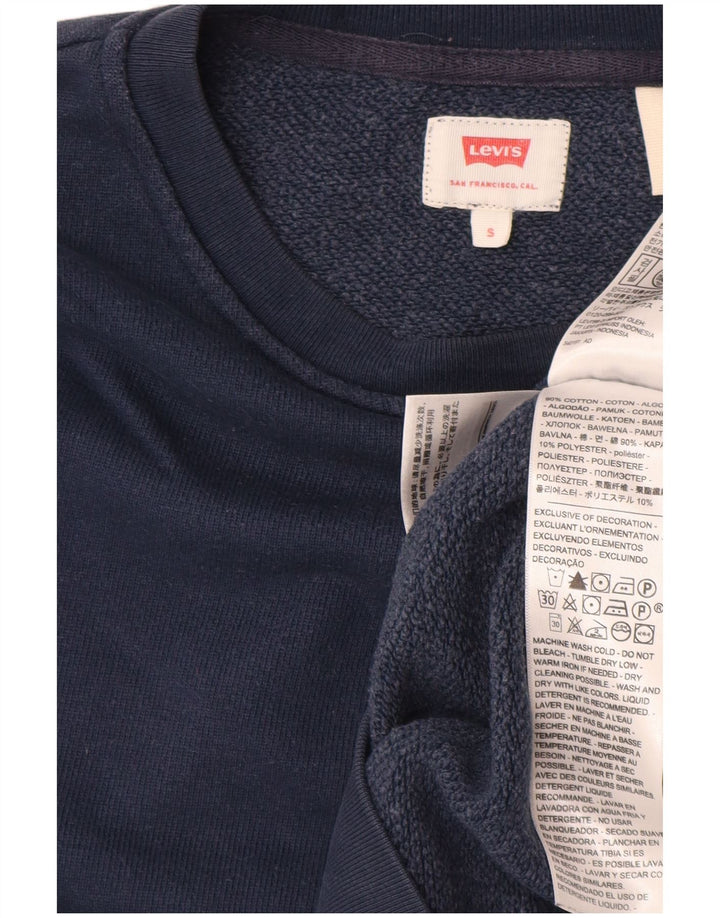LEVI'S Herren-Sweatshirt, Pullover, Größe S, marineblau, Baumwolle