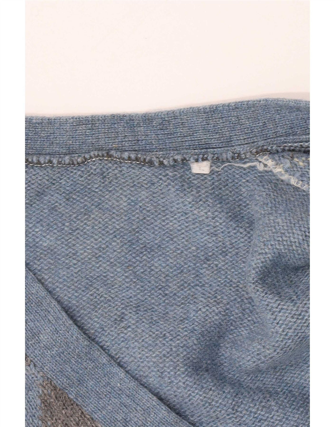 Vintage Herren Cardigan Pullover Groß Blau Argyle/Diamant