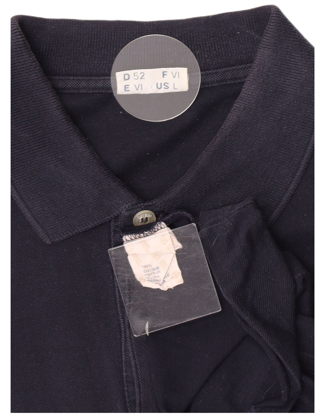 Sergio Tacchini Herren-Poloshirt, große marineblaue Baumwolle