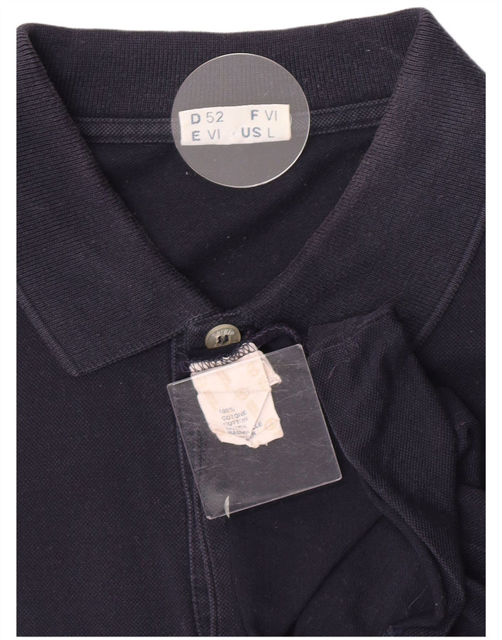 Sergio Tacchini Herren-Poloshirt, große marineblaue Baumwolle