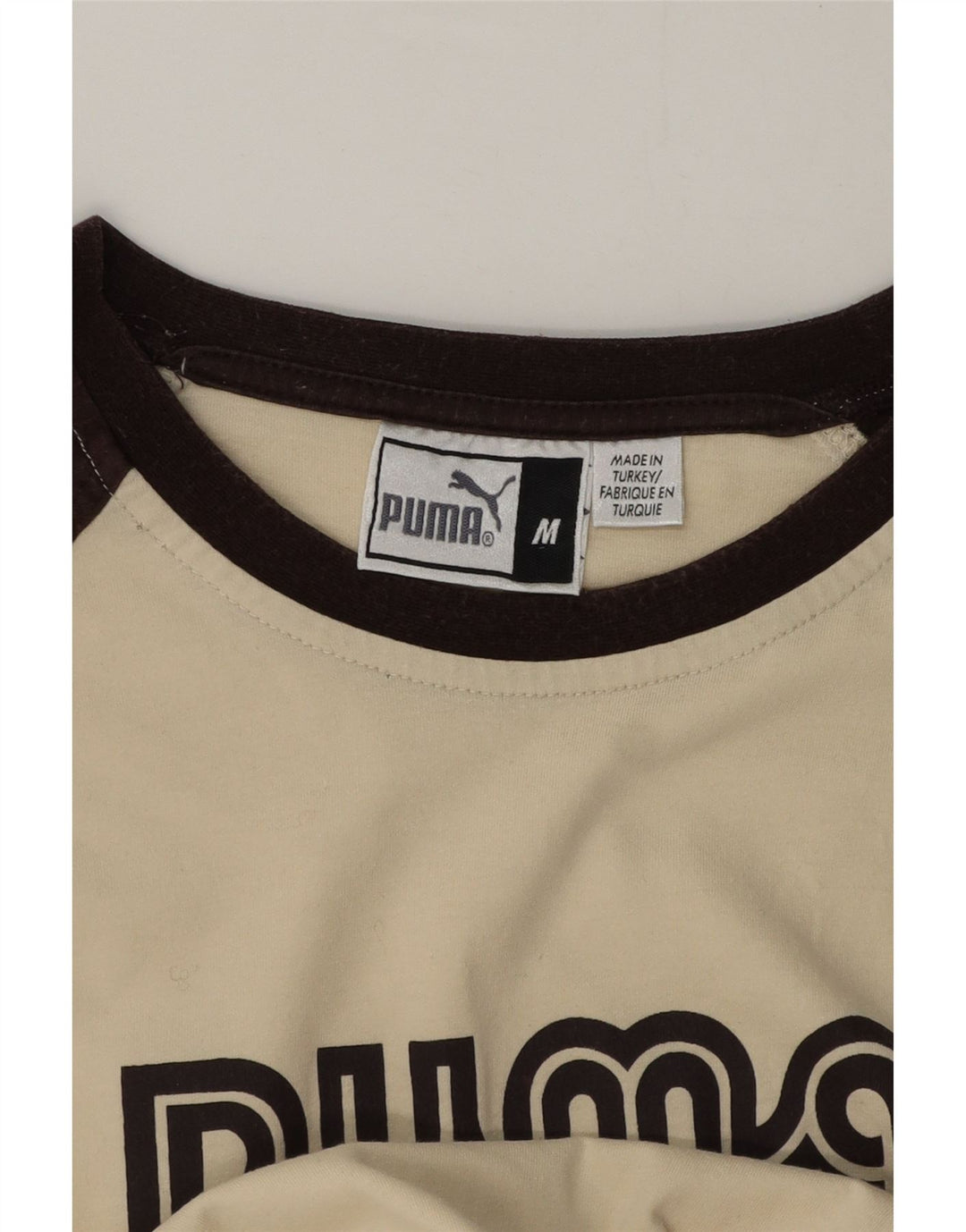 Puma Herren Grafik-T-Shirt-Oberteil aus mittelweißer Colourblock-Baumwolle