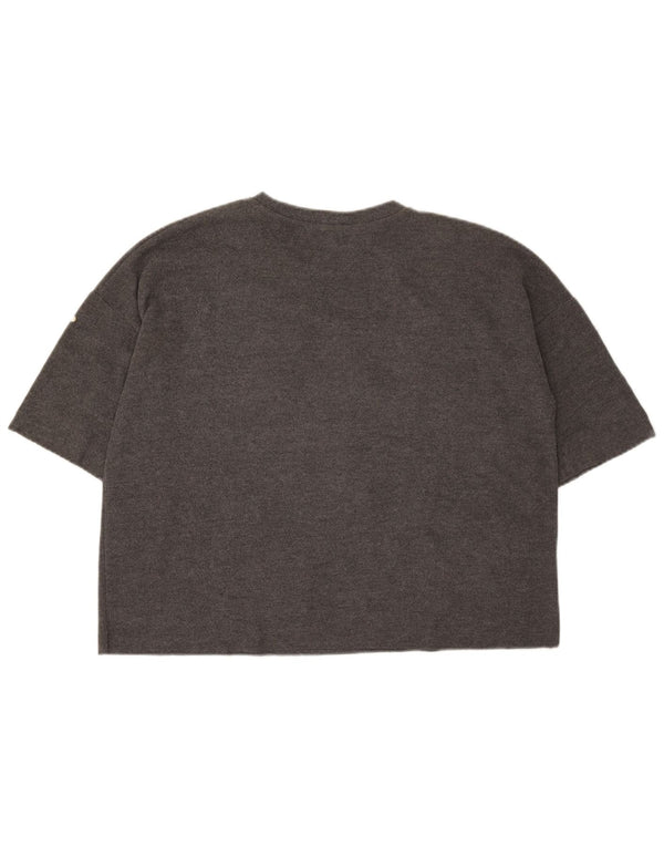 Zara Damen Trafaluc Übergroßes T-Shirt Top UK 10 Small Grau