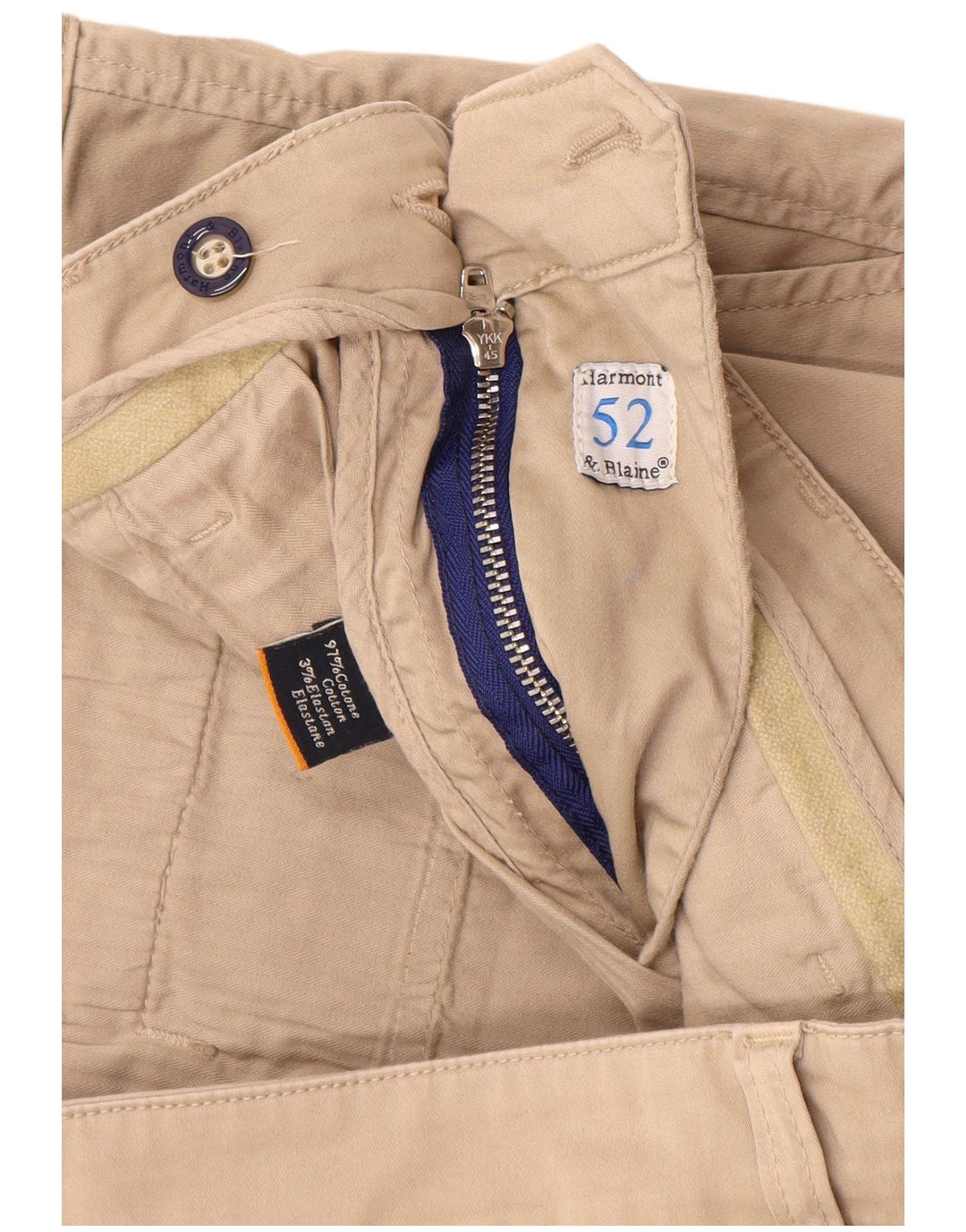 HARMONT & BLAINE Herren Chinoshorts IT 52 XL W34 Beige Baumwolle