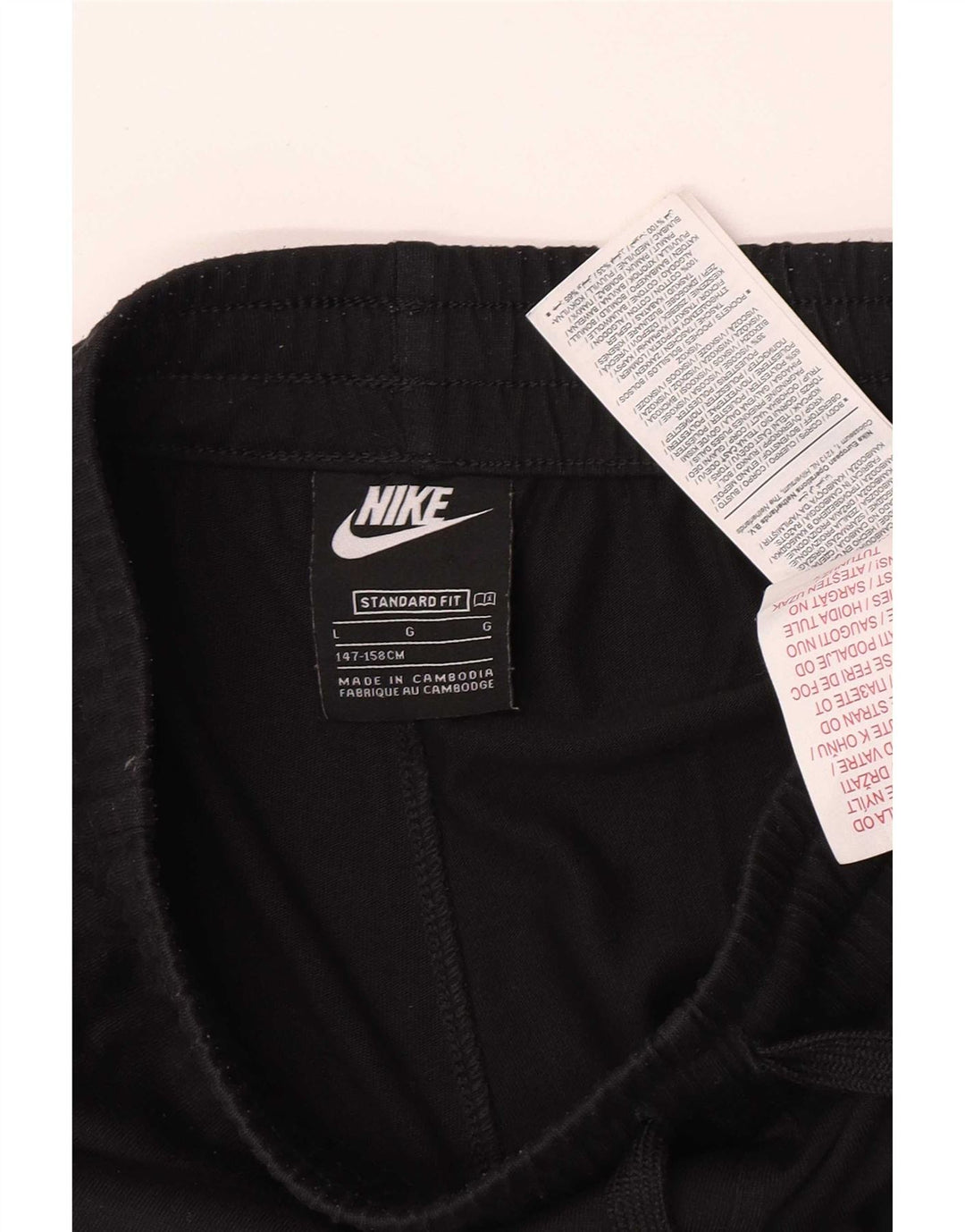 Nike Sportshorts für Jungen, 12–13 Jahre, Größe L, aus schwarzem Polyester