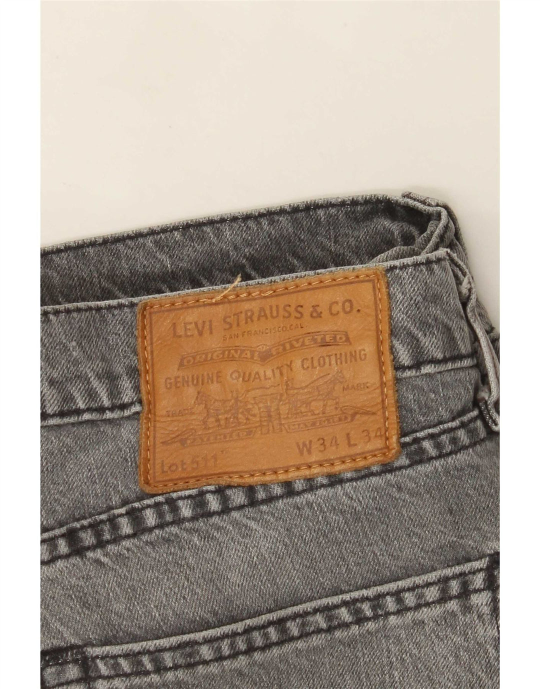 Levi's Herren 511 Slim Jeans W34 L34 Graue Baumwolle