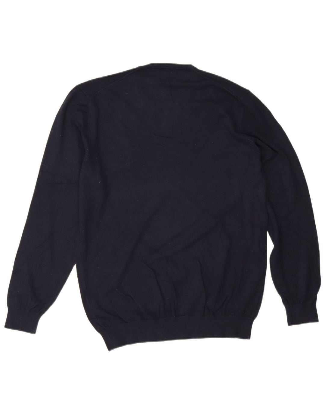 Zara Herren-Pullover mit Rundhalsausschnitt, mittlere marineblaue Viskose