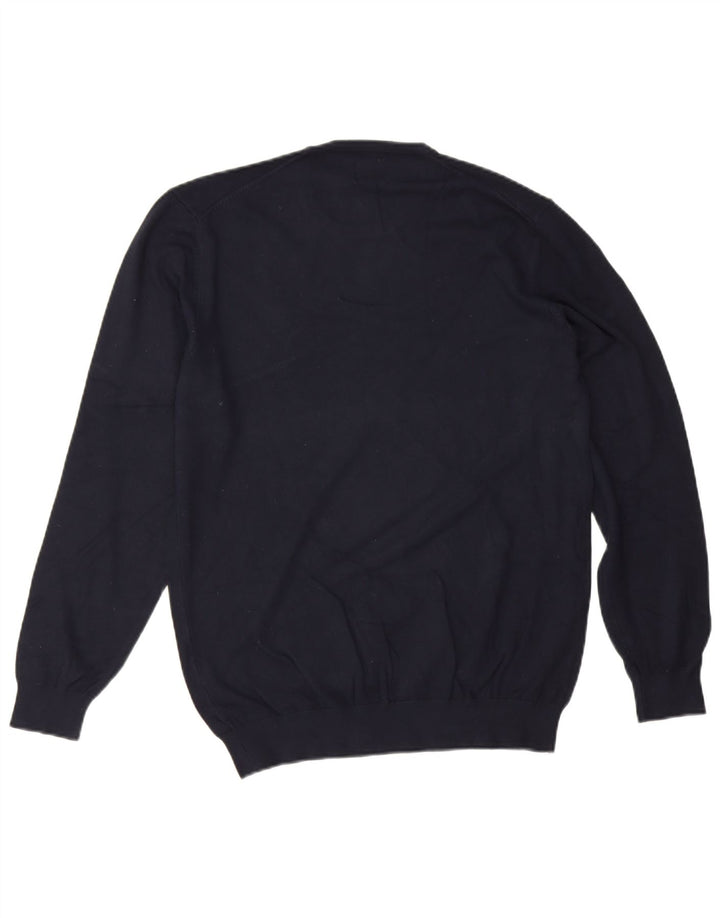 Zara Herren-Pullover mit Rundhalsausschnitt, mittlere marineblaue Viskose