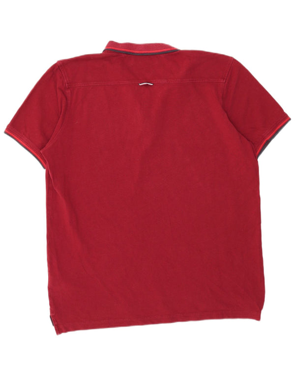 Tommy Hilfiger Herren Slim Fit Poloshirt 2XL Burgund Baumwolle