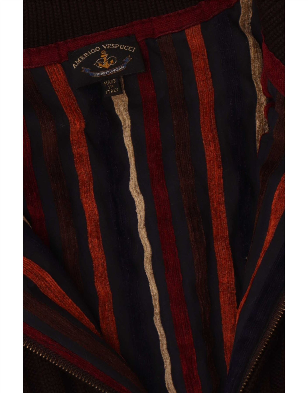 Amerigo Vespucci Herren-Cardigan mit durchgehendem Reißverschluss, Größe L, Braun
