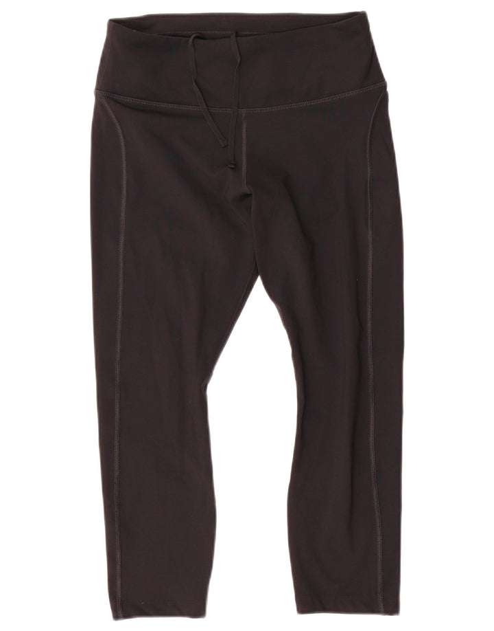 Nike Damen Dri Fit Capri-Leggings UK 14 Mittelschwarzes Polyester