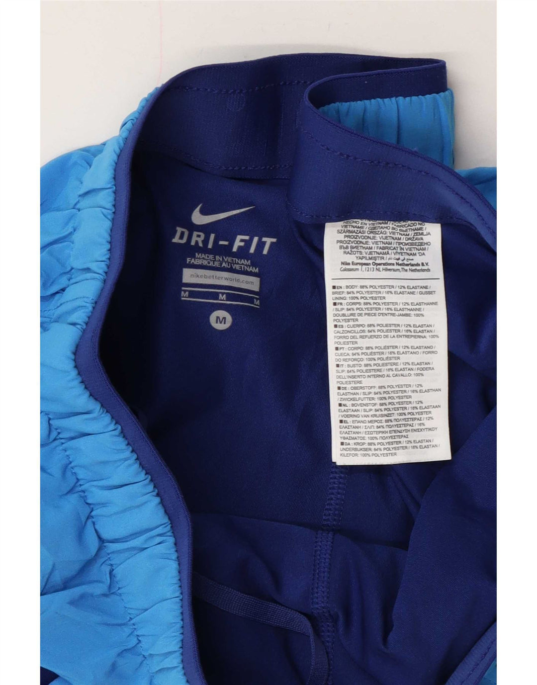 Nike Damen Dri Fit Sport Shorts UK 12 Mittelblaues Polyester