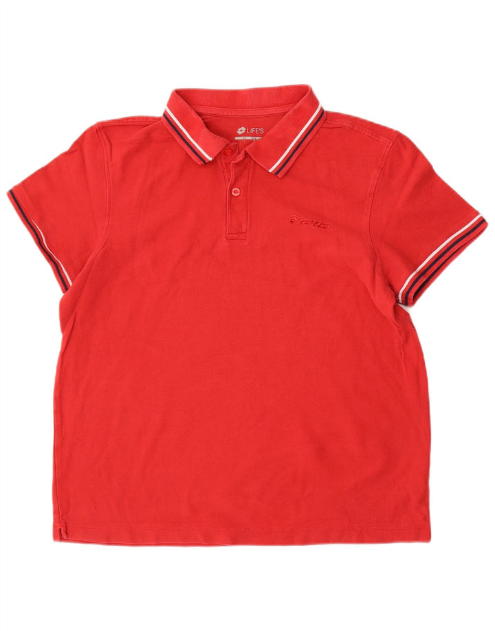 Lotto Herren Life's Poloshirt Mittelrote Baumwolle