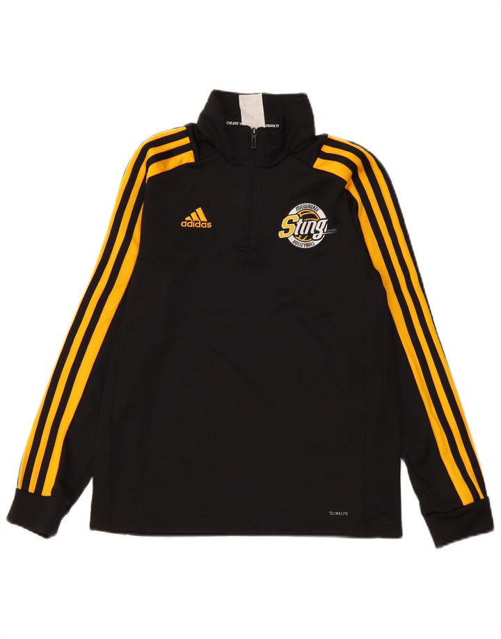 Adidas Jungen Climalite Graphic Pullover Trainingsanzug Top 11-12 Jahre Schwarz